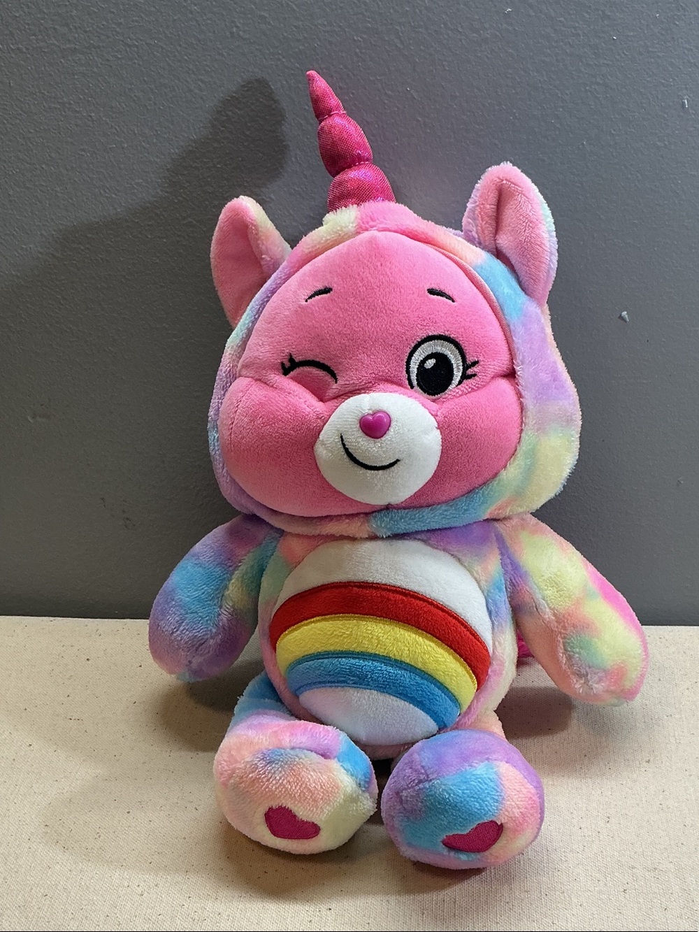 Care Bears Pink Rainbow Unicorn Plush - Multicolor
